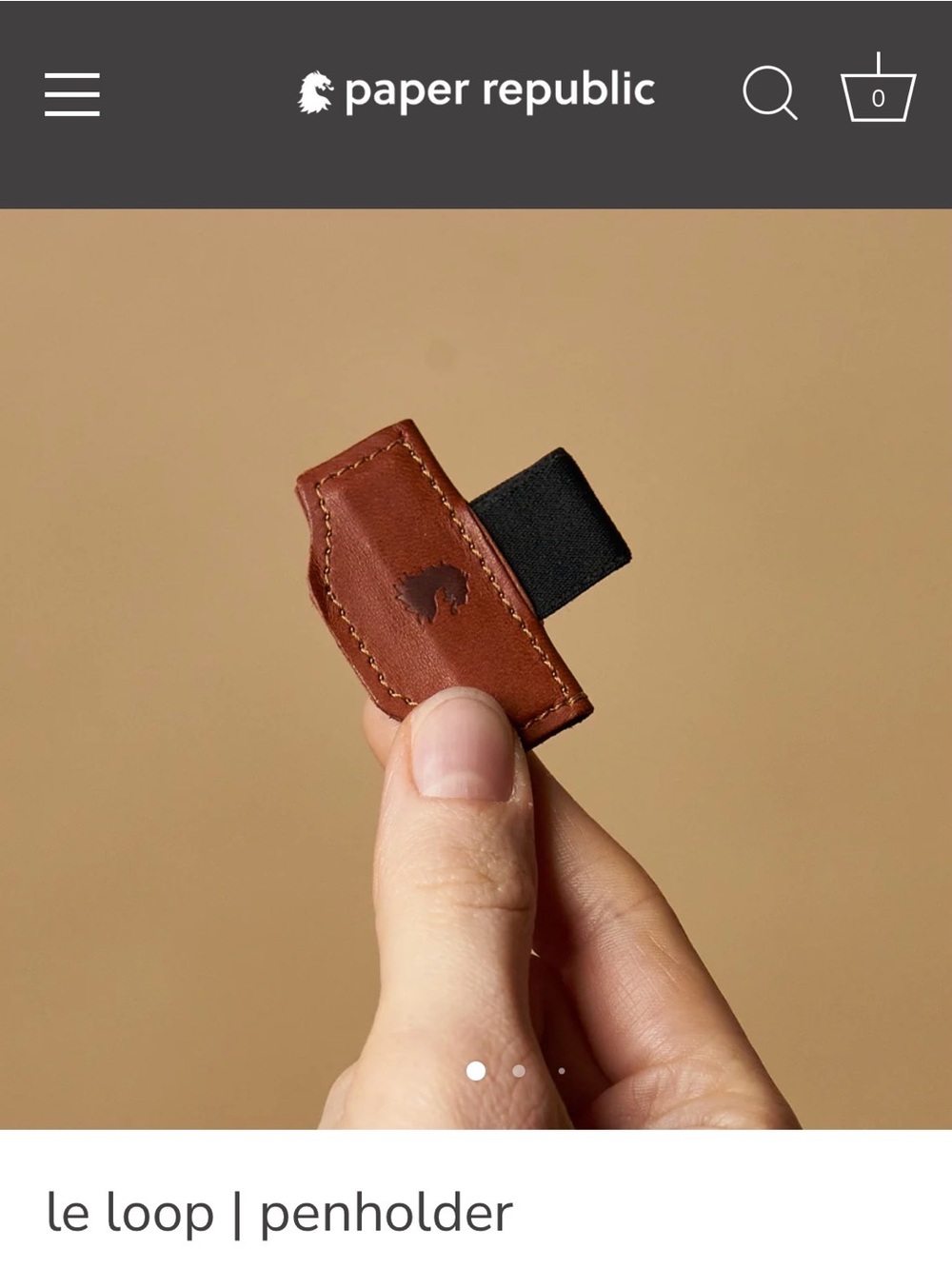 Paper Republic Le Loop Penholder in Cognac